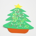 スタンプでクリスマスツリー