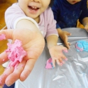 小麦粉粘土遊び
