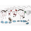 生活画「あめふり」