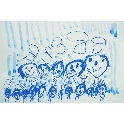 生活画「雨の日のお散歩」