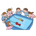 風船のお魚レース遊び