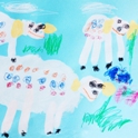 観察画「ひつじ」