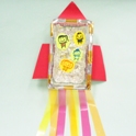 たなばた製作「きらきら素材の七夕ロケット」