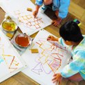 ダンボールスタンプであそぼう