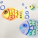 にじみ絵技法～絵の具を使ったにじみ絵～