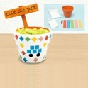 モザイクタイル工作。植木鉢の作り方
